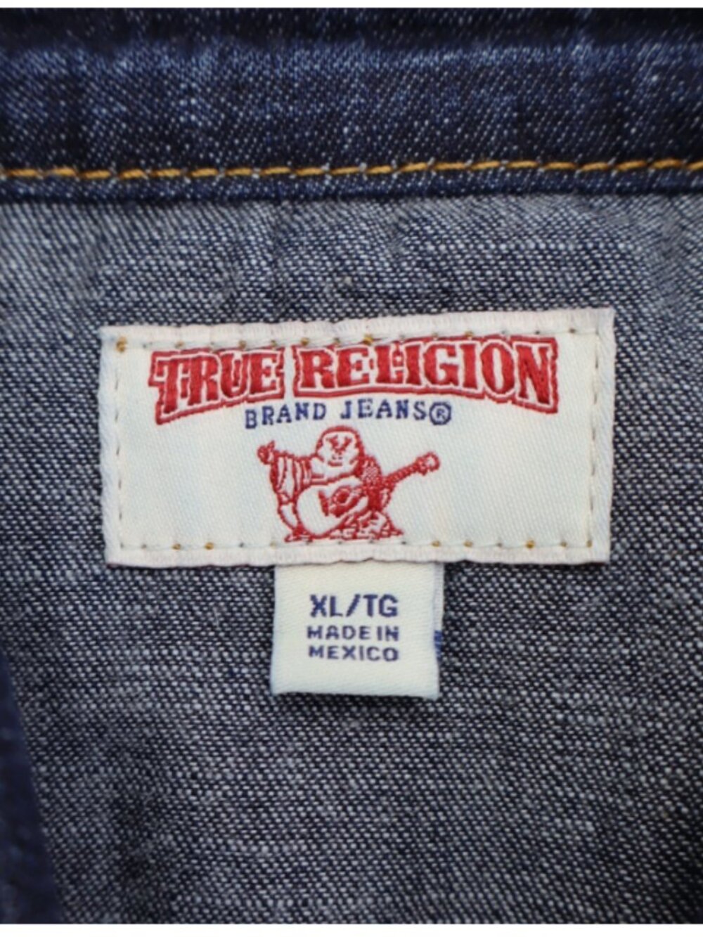 True Religion Denim Western Long Sleeve Men's Shirt XL Cotton New with defect - Picture 9 of 16